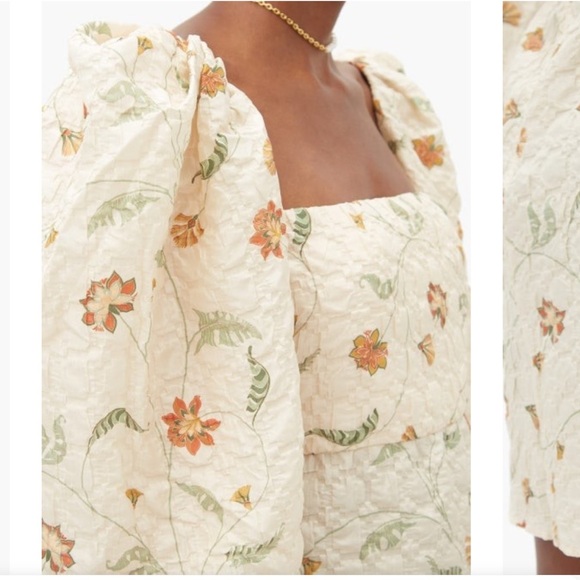 Johanna Ortiz Floral Print Mini Dress Size: 8 - Picture 8 of 13